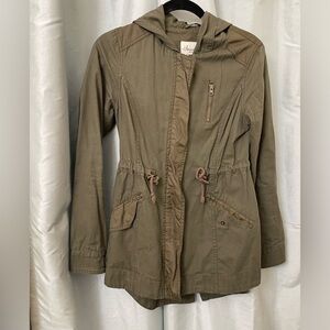 American Rag Women’s XS Long Army Green Military Utility Jacket